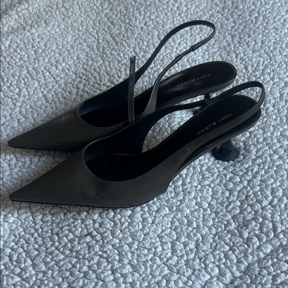 Tory Burch Black Slingback Heels - Picture 1 of 3